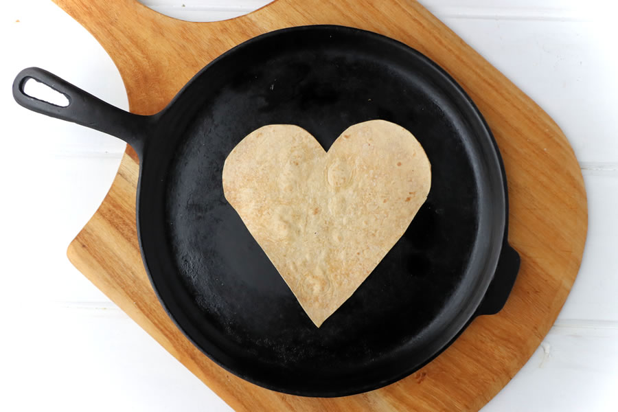 tortilla crust for low carb pizza on a skillet